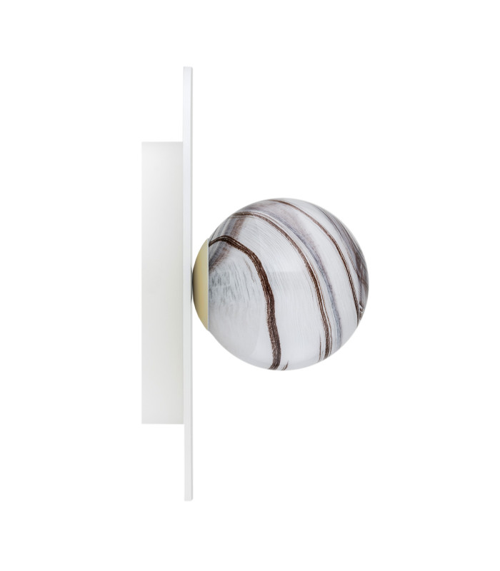 Piava Globe Ceiling Light White-Brown (Marble Colour) Cream White-6
