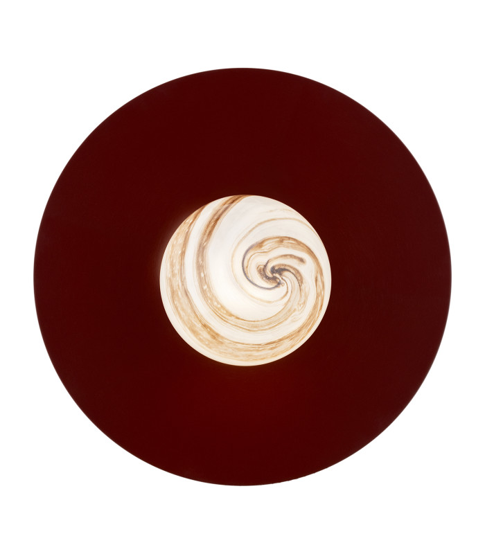 Piava Globe Ceiling Light White-Brown (Marble Colour) Chocolate Brown-1