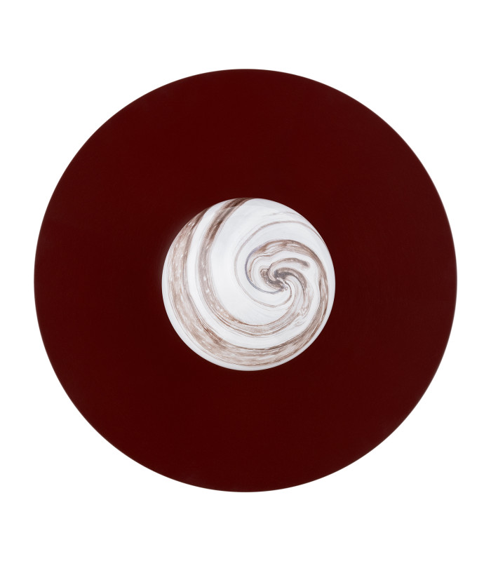 Piava Globe Ceiling Light White-Brown (Marble Colour) Chocolate Brown-3