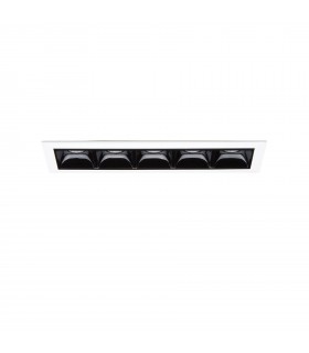 LED 5 Light Recessed Spotlight White - 1