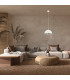 Piava Dome Pendant Ceiling Light White-Brown (Marble Colour) Cream White-7