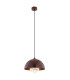 Piava Dome Pendant Ceiling Light White-Brown (Marble Colour) Chocolate Brown-1