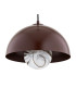 Piava Dome Pendant Ceiling Light White-Brown (Marble Colour) Chocolate Brown-3