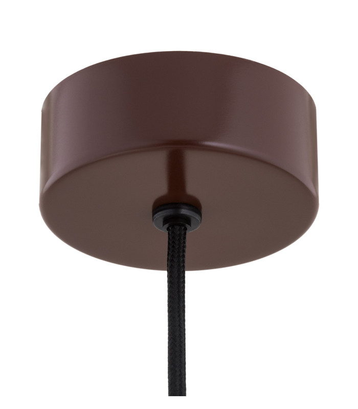 Piava Dome Pendant Ceiling Light White-Brown (Marble Colour) Chocolate Brown-4