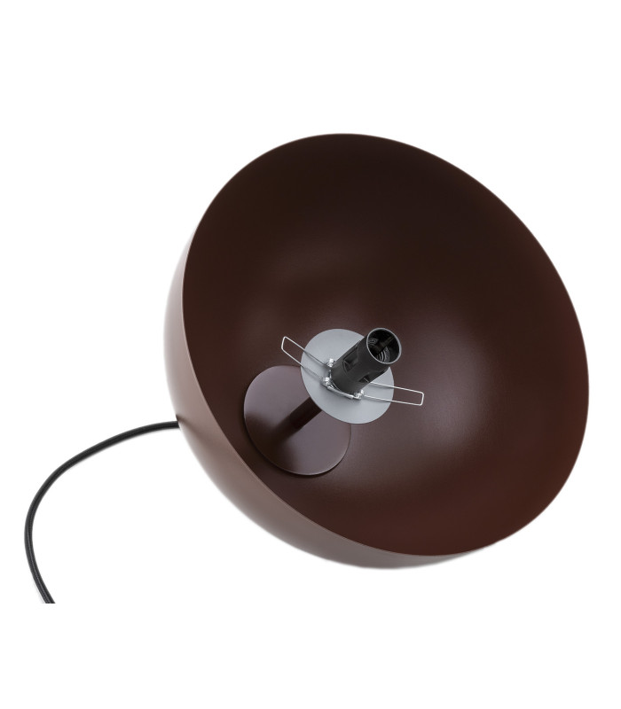Piava Dome Pendant Ceiling Light White-Brown (Marble Colour) Chocolate Brown-5