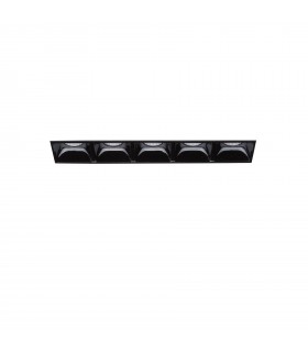 LED 5 Light Recessed Spotlight Black - 1