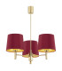 Ponte Plus Multi Arm Pendant Ceiling 3 Light Red (Gold Inside) Dark Brass-1