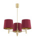 Ponte Plus Multi Arm Pendant Ceiling 3 Light Red (Gold Inside) Dark Brass-2