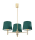 Ponte Plus Multi Arm Pendant Ceiling 3 Light Green Dark Brass Steel-1