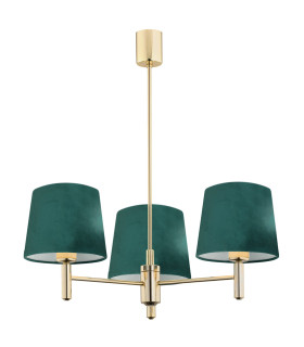 Ponte Plus Multi Arm Pendant Ceiling 3 Light Green Dark Brass Steel-1