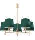 Ponte Plus Multi Arm Pendant Ceiling 5 Light Green Dark Brass Steel-1