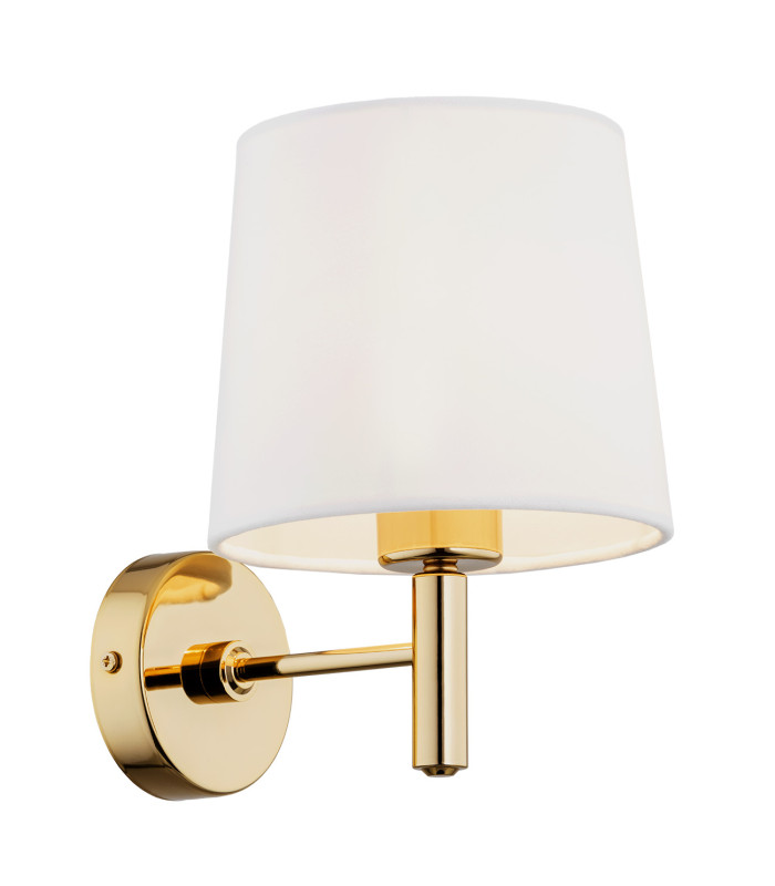 Ponte Plus Wall Lamp With Shade Cream Dark Brass Steel-1