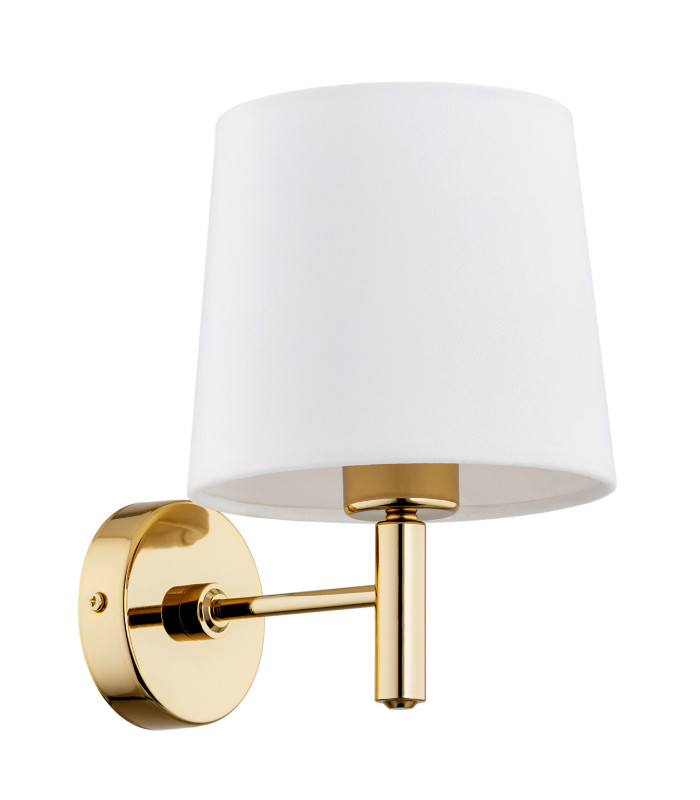 Ponte Plus Wall Lamp With Shade Cream Dark Brass Steel-2
