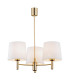 Ponte Plus Multi Arm Pendant Ceiling 3 Light Cream Dark Brass Steel-1