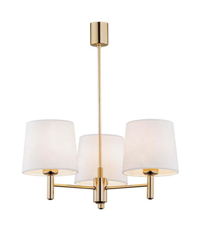 Ponte Plus Multi Arm Pendant Ceiling 3 Light Cream Dark Brass Steel-1