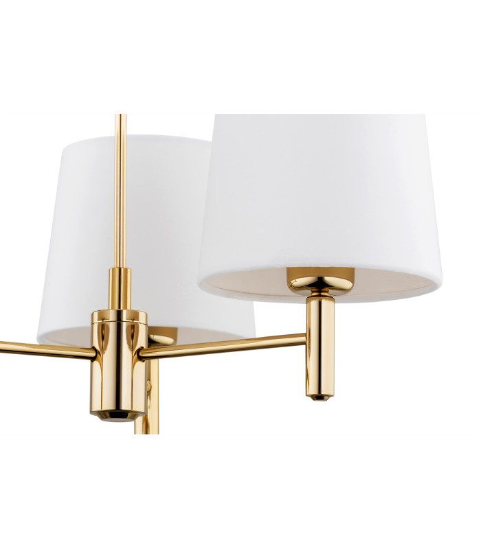 Ponte Plus Multi Arm Pendant Ceiling 3 Light Cream Dark Brass Steel-2