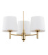 Ponte Plus Multi Arm Pendant Ceiling 3 Light Cream Dark Brass Steel-4