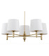 Ponte Plus Multi Arm Pendant Ceiling 5 Light Cream Dark Brass Steel-3