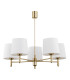 Ponte Plus Multi Arm Pendant Ceiling 5 Light Cream Dark Brass Steel-4