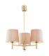 Ponte Plus Multi Arm Pendant Ceiling 3 Light Beige Dark Brass Steel-1
