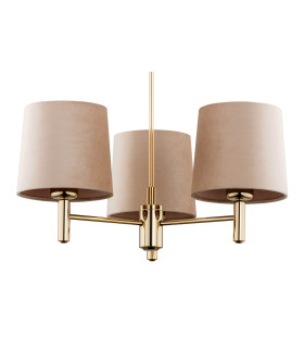 Ponte Plus Multi Arm Pendant Ceiling 3 Light Beige Dark Brass Steel-2