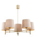 Ponte Plus Multi Arm Pendant Ceiling 5 Light Beige Dark Brass Steel-1