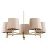 Ponte Plus Multi Arm Pendant Ceiling 5 Light Beige Dark Brass Steel-2