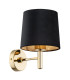 Ponte Plus Wall Lamp With Shade Black Dark Brass Steel-1