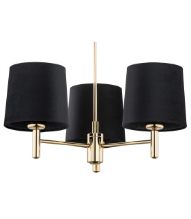 Ponte Plus Multi Arm Pendant Ceiling 3 Light Black Dark Brass Steel-2