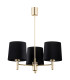 Ponte Plus Multi Arm Pendant Ceiling 3 Light Black Dark Brass Steel-4