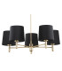 Ponte Plus Multi Arm Pendant Ceiling 5 Light Black Dark Brass Steel-3