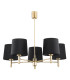 Ponte Plus Multi Arm Pendant Ceiling 5 Light Black Dark Brass Steel-4
