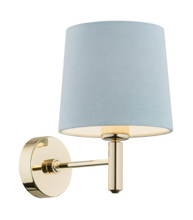 Ponte Wall Lamp With Shade Blue Dark Brass Steel-1