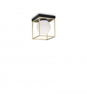 1 Light Globe Ceiling Light Antique Brass - 1