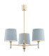Ponte Multi Arm Pendant Ceiling 3 Light Blue Dark Brass Steel-1