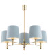 Ponte Multi Arm Pendant Ceiling 5 Light Blue Dark Brass Steel-1