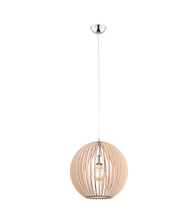 Portoryko 42cm Wire Frame Pendant Ceiling Light Light Brown Chrome-1