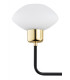 Ravello Multi Arm Pendant Ceiling 3 Light Opal Matt Black Structure Brass Elements-5