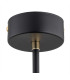 Ravello Multi Arm Pendant Ceiling 3 Light Opal Matt Black Structure Brass Elements-6