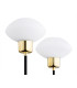 Ravello Multi Arm Pendant Ceiling 5 Light Opal Matt Black Structure Brass Elements-4