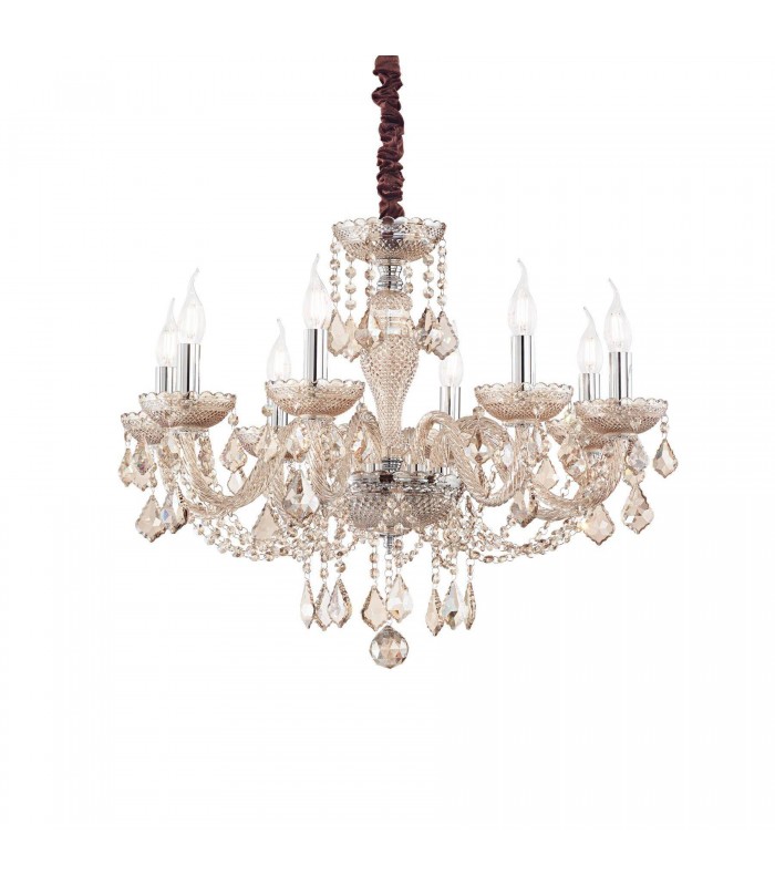 8 Light Pendant Light Amber - 1