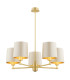 Princeton Multi Arm Pendant Ceiling 5 Light Beige (Gold Inside) Brushed Brass-1