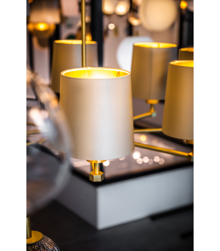 Princeton Multi Arm Pendant Ceiling 5 Light Beige (Gold Inside) Brushed Brass-4