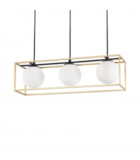 3 Light Pendant Bar Light Antique Brass - 1