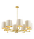 Princeton Multi Arm Pendant Ceiling 8 Light Beige (Gold Inside) Brushed Brass-1