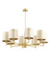 Princeton Multi Arm Pendant Ceiling 8 Light Beige (Gold Inside) Brushed Brass-2