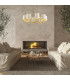Princeton Multi Arm Pendant Ceiling 8 Light Beige (Gold Inside) Brushed Brass-3