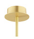 Princeton Multi Arm Pendant Ceiling 5 Light Plum Purple (Gold Inside) Brushed Brass-7