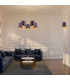 Princeton Multi Arm Pendant Ceiling 5 Light Plum Purple (Gold Inside) Brushed Brass-8