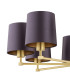 Princeton Multi Arm Pendant Ceiling 8 Light Plum Purple (Gold Inside) Brushed Brass-4